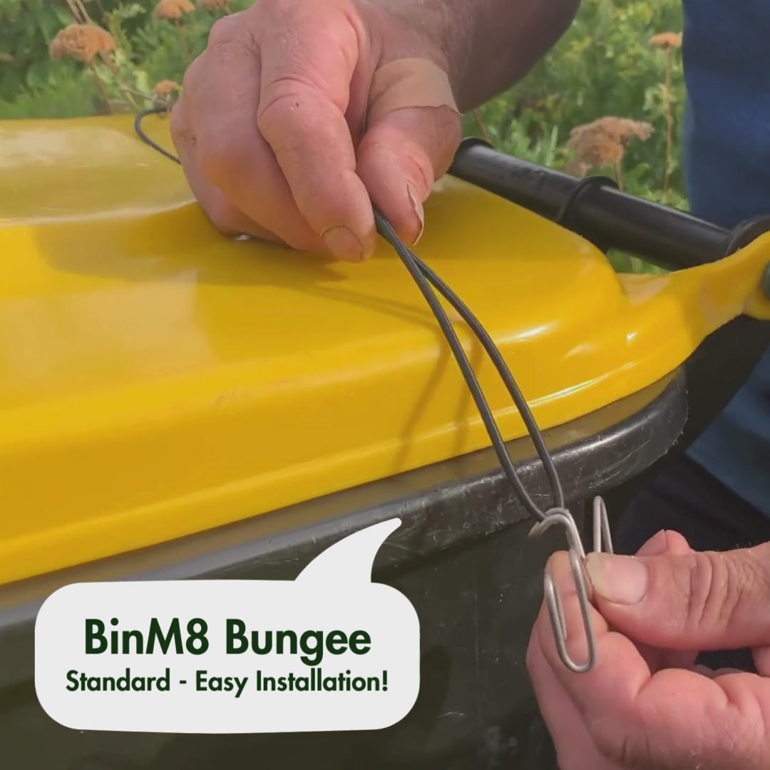 BinM8 Bungee Keeps Bin Lids Secure. Easy Installation. Free shipping Australia wide. Showing Standard Option